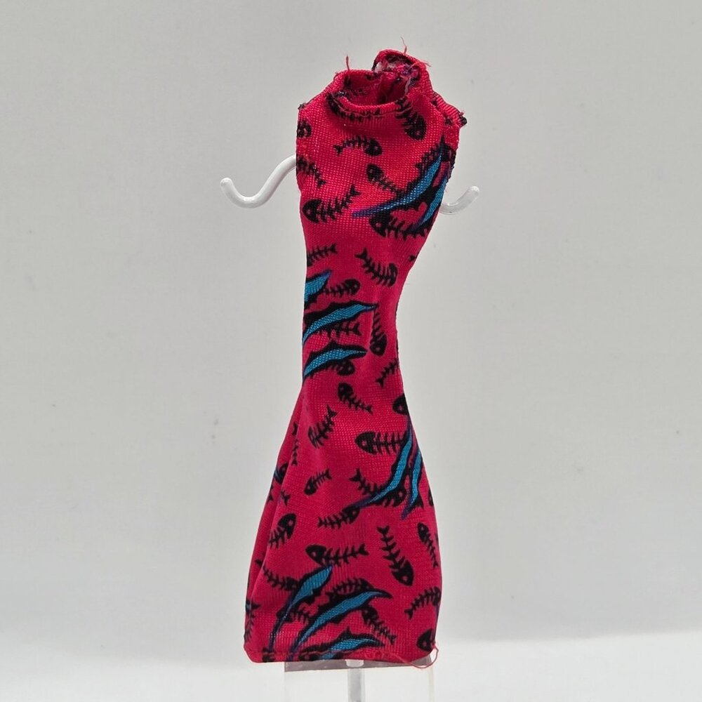 Monster High Doll Toralei Stripe Freaky Field Trip Red Pink Mini Dress